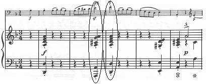 譜例五十八 蕭邦, g 小調大提琴奏鳴曲, 作品 65, 第二樂章, mm.
