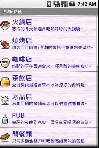 便當店 小吃類 日式料理 異國料理 海鮮餐廳 返回上一頁, 點入選單為各商家之資料 [6] 圖 10, 衣飾選單 圖 8,