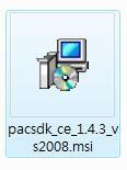 8.. 安裝 XPAC (XP-8xx8-CE6, XP-8xx8-Atom-CE6) 的開發套件 (SDK) 注意 : 請確認您的 PC 內已經安裝了 Microsoft VS008, 才能進行以下步驟.