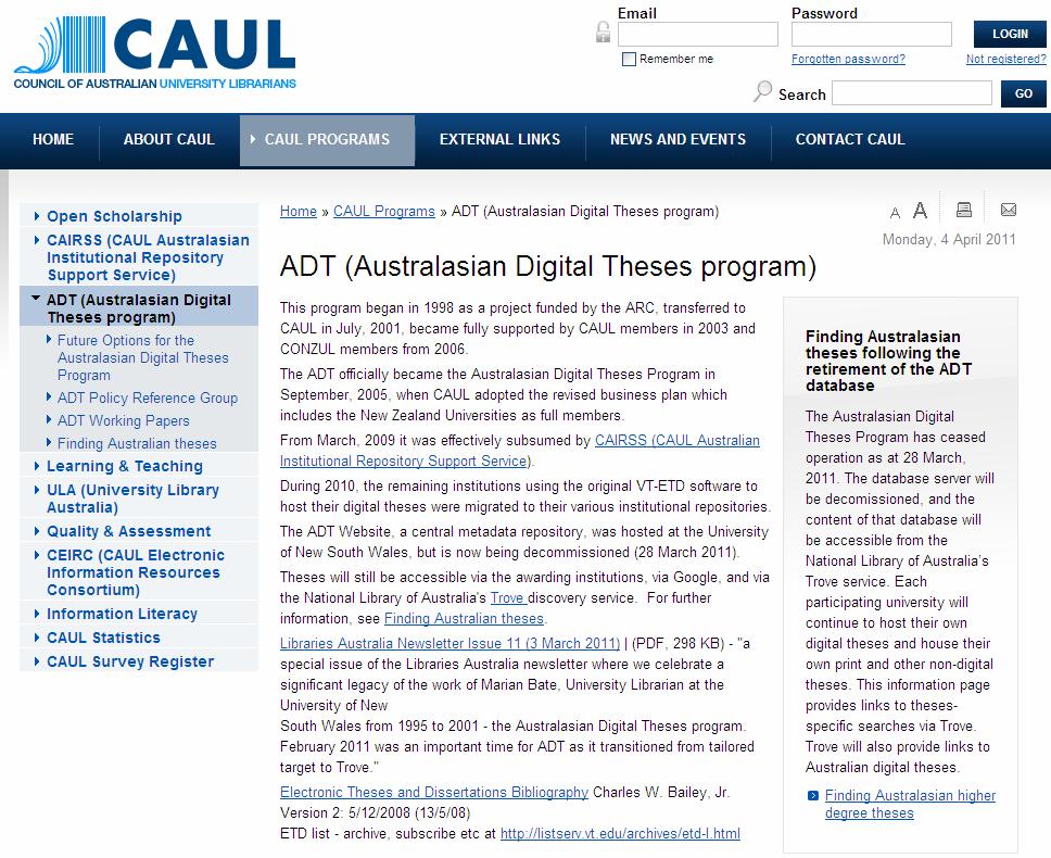 Australian Digital Theses Program 澳洲 http://www.