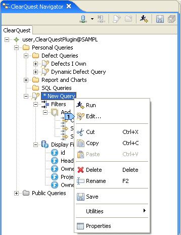 14/39 19 Edit Query Edit Query Edit Select fields to use as query filters Fields * Rational ClearQuest ClearQuest Navigator