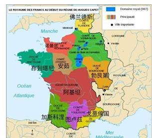 圖一法國地區分布圖 來源 : 每日頭條 (2017a) 2.