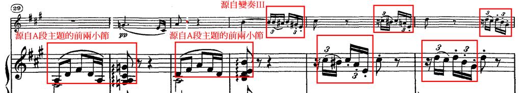 第 29-41 小節為 coda, 它的功能是將曲子做總結,