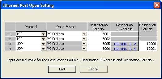 3 援通訊裝置接線與設定說明 83 2. 點選 [Ethernet Port] 籤 3. 指定 [Channel] ( 若有其他通訊機板 -BD 或通訊轉換器 -ADP, 請逐 設定 ) 4. 設定 IP Address 5.