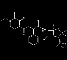 九 哌 拉 西 林 钠 1 基 本 信 息 1) 英 文 名 :Piperacillin sodium 2) 产 品 名 称 : 哌 拉 西 林 钠 ; (2S,5R,6R)-3,3- 二 甲 基 -6-[(4- 乙 基 -2,3- 二 氧 代 -1- 哌 嗪 甲 酰 氨 基 ) 苯 乙 酰 氨 基 ]-7- 氧 代 -4- 硫 杂 -1- 氮 杂 双 环 [3.2.0] 庚 烷 -2- 甲 酸 钠 盐 3) 分 子 结 构 : 4) 分 子 式 :C 23 H 26 N 5 NaO 7 S 5) 分 子 量 :539.