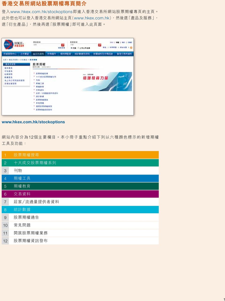 hk), 然 後 選 產 品 及 服 務, 選 衍 生 產 品, 然 後 再 選 即 可 進 入 此 頁 面 www.hkex.com.