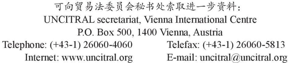 Box 500, 1400 Vienna, Austria Telephone: (+43-1) 26060-4060