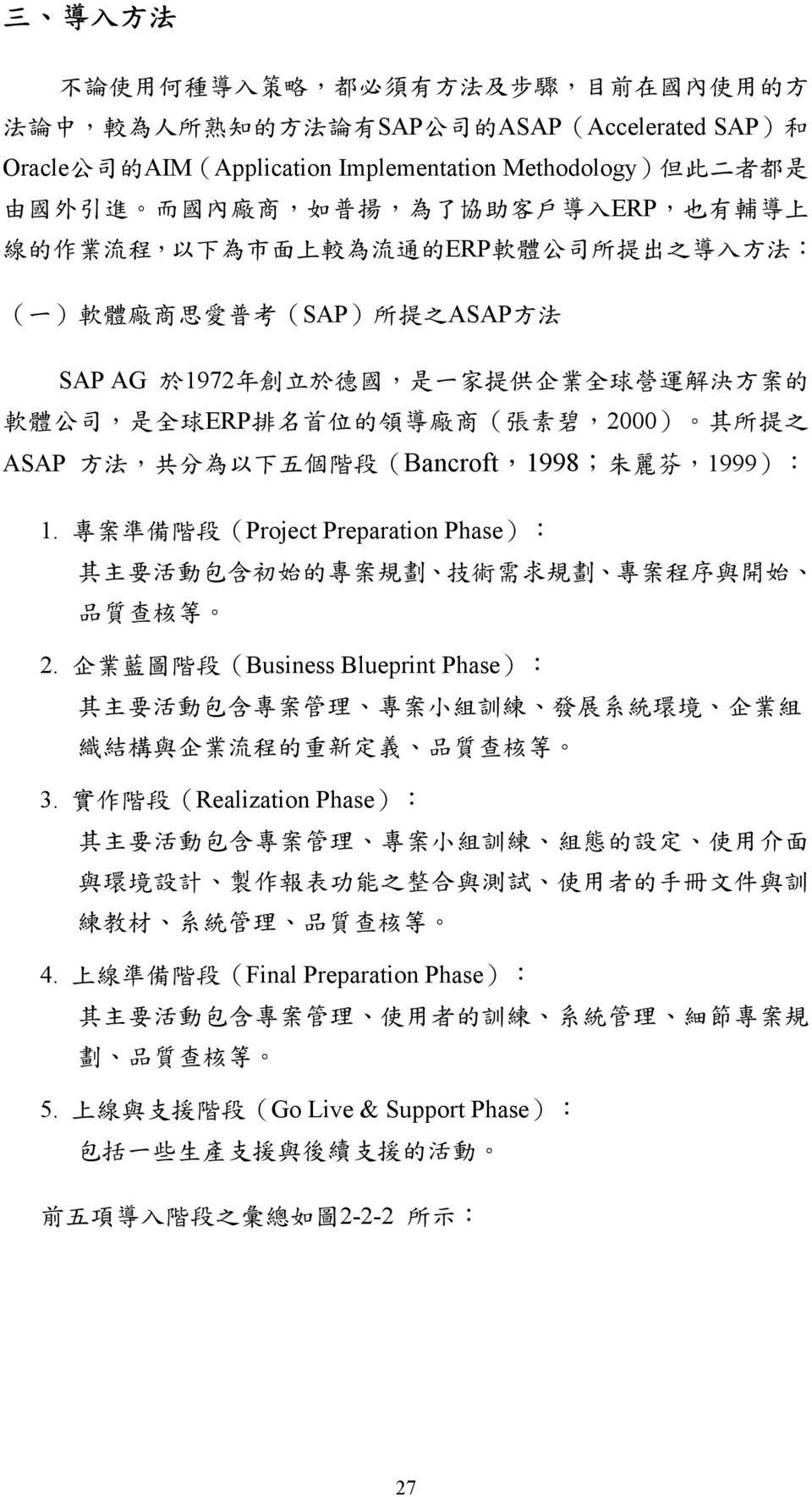 1999 1. Project Preparation Phase 2. Business Blueprint Phase 3.
