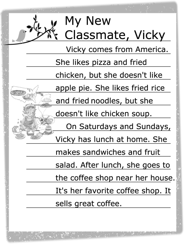 ( )(1) Vicky doesn t like pizza or fried chicken.