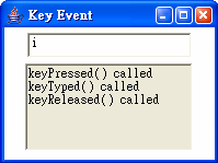 事件處理 18-30 22 public void keypressed(keyevent e) // 當按鍵按下時 23 { 24 txa.settext(""); // 清空 txa 裡的文字 25 txa.