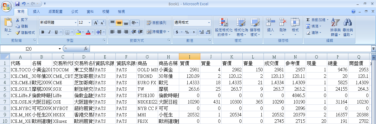 圖 36 自訂欄位 選定商品上按右鍵, 選擇 複製選定 ( 全部 ) 商品 DDE 標籤 可以貼上在 Microsoft Excel 中,