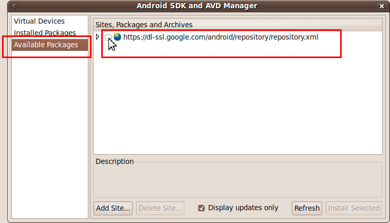 圖 0.8 Step8: Install Android Package 到 eclipse Window ==> Android