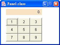 AWT 視窗物件 17-57 下面的程式示範了如何以 Panel 類別繪出一個小計算機 : 01 // app17_18, 使用 Panel 類別 02 import java.awt.