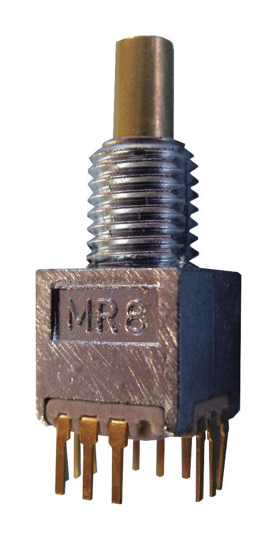 Ultra Compact Rotary Switch MR8A Series Outline MR8A is our tiniest rotary switch designed for compact devices, used for many different equipments which has very limited space inside.