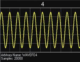 任意波形功能可定义任意波形形状和长度 波形可始