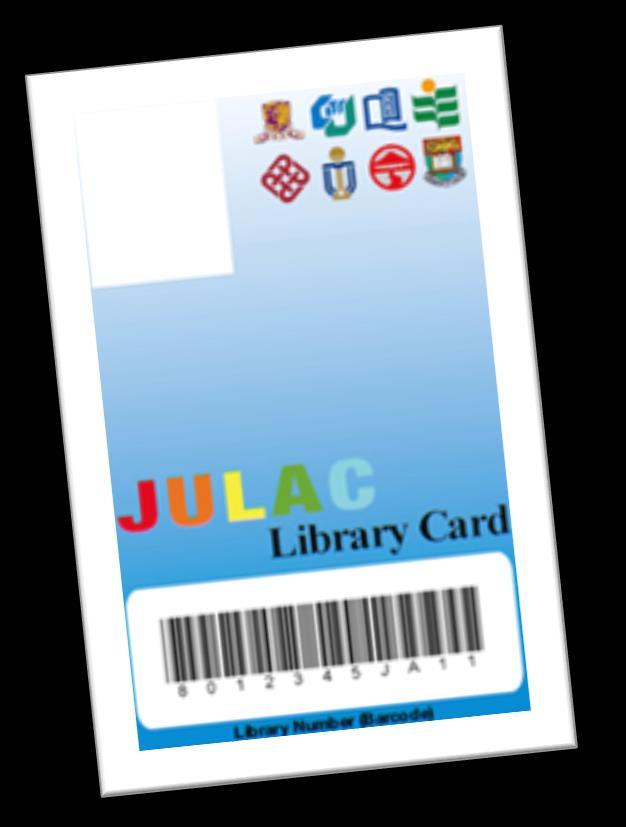 JULAC Library Card JULAC Library Cards allow