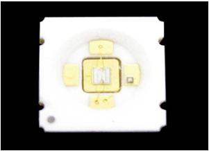 ultra high power single chip UV-LED series - aluminium SMD package - quartz glass window - Zener diode ESD protection 1-5 pcs. 1-5 pcs. CUN6AF1B, 365 nm, 570 mw at 500 ma, Uf: typ. 4.0 V, 110, 6.