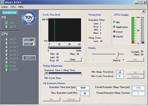 適用於開放迴路控制的軟體選項 以 SIMATIC WinAC RTX 進行 PC 式控制 WinAC RTX 能在 PC 進行控制 WinAC RTX 軟體控制器是在需要高效能 高資料量, 同時也需要硬即時 (hard real time) 性能所使用的 最佳化的執行時間系統能支援處理大量而繁重的 PC 應用程式, 同時執行控制工作 能在 Windows XP Professional