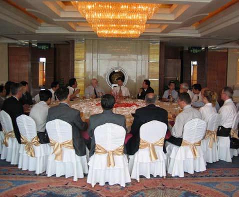 The spectacular settings make for better meetings. This is a China roundtable.