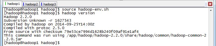sh, 并确认生效 $source hadoop-env.sh $hadoop version 2.1.4 配置 yarn-env.sh 1.