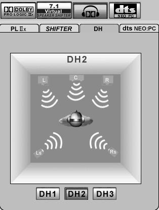 4. Dolby 耳机模式 1 2 3 1 资料室仿效 2 起居室仿效 3