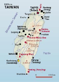 Einheit 3 (Partnerübung 3 mit der Landkarte) Dialog 1 A) Kennst du Taoyuan? 桃園 B) Taoyuan? Nein, wo liegt denn das? A) Taoyuan liegt im Norden von Taiwan, südwestlich von Taipei. Dialog 1 A) 花蓮?