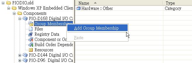 在 Group Memberships 項目上按 mouse 右鍵, 點選 Add