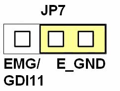 JP7 此 Jumper 主要是用來設定當 SW1 被切到 ON 時,, 各軸的 EMG 訊號是直接接到 EGND