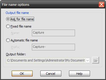 我們只針對需要設定的選項加以說明 : File name options: 設定檔名建議 : 選取 Automatic File