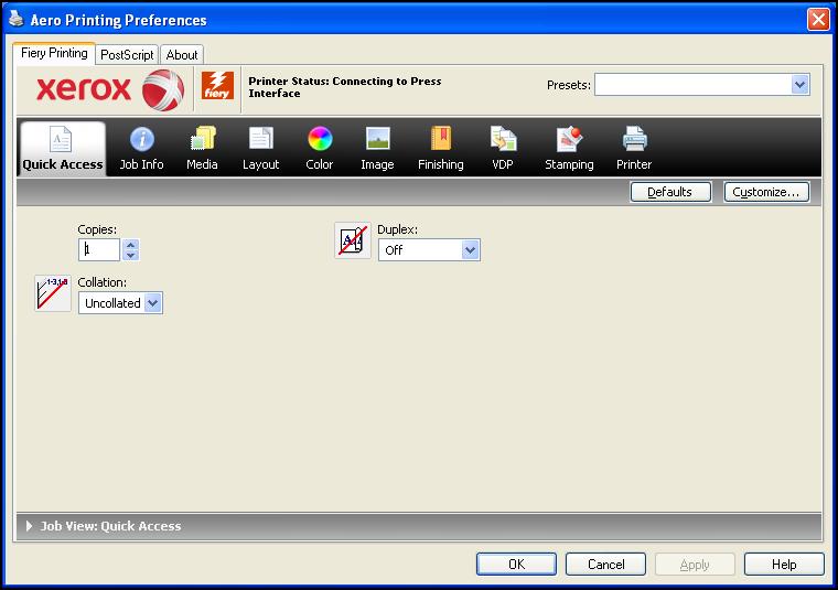 WINDOWS 33 指定打印作业的默认打印选项 要设置默认打印选项, 请执行以下操作步骤 使用 POSTSCRIPT 打印机驱动程序设置 WINDOWS 打印作业的默认打印选项 1 Windows XP: 单击 "Start", 并选择 "Printers and Faxes" Windows Vista/Server 2008: 依次单击 "Start" "Control Panel",