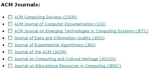 计算机学科学术资源导引60 ACM-Journal 浏览 ACM