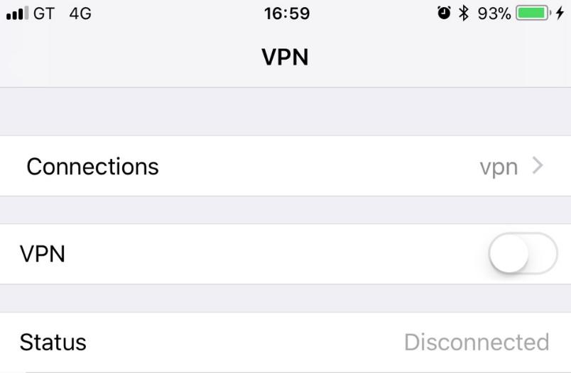12. 使用完畢後, 關閉 VPN 按鈕, 結束 VPN 13.