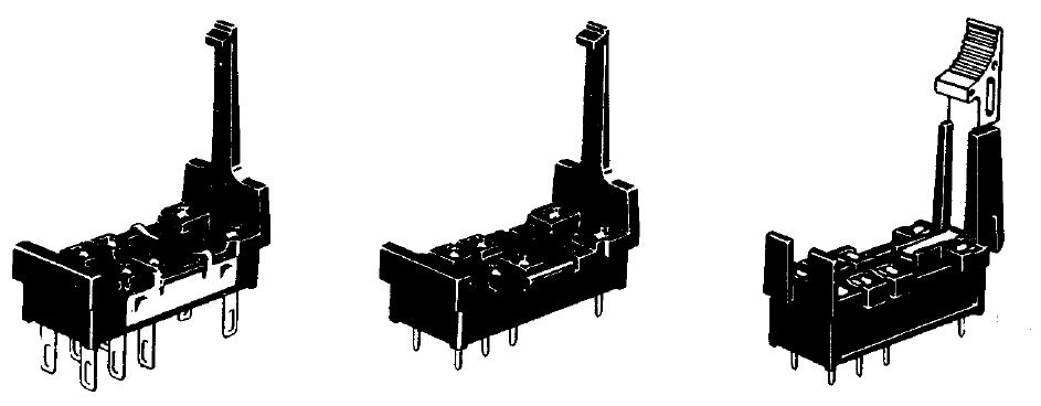 總類 印刷基板用繼電器連接座形狀 P6B Pin 數 P6C P6B-04P 型約 1.2g 4 P6B-06P 型約 1.