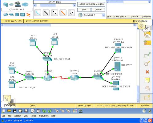 line con 0 line vty 0 4 password 7 0822455D0A16 login end Packet Tracer 5.