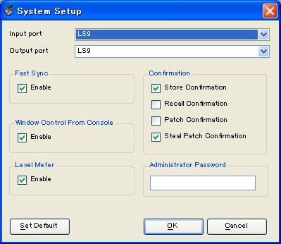LS9 Editor LS9 LS9 Editor 1 Studio Manager 2 LS9 Editor 3 LS9 Editor LS9 ( 8 ) Studio Manager Studio Manager LS9 Editor DME-N Network Driver (Windows) Network-MIDI Driver (Mac) Studio Manager MIDI