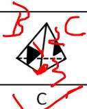 项从标记红点出发顺时针标边,A 项中 BC 公用边