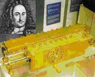 第 1 章计算机基础知识 3 1674 年, 德国数学家和哲学家莱布尼茨 (Gottfried Wilhelm Leibniz) 设计完成了乘法自动计算机, 如图 1-4 所示 莱布尼茨不仅发明了手动的可进行完整四则运算的通用计算机, 还提出了 可以用机械替代人进行繁琐重复的计算工作 这一重要思想 图 1-4 莱布尼茨和他发明的乘法自动计算机 1801 年, 法国人约瑟夫 玛丽