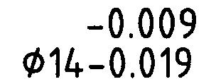 28. (2) 下列尺度上偏差為 0 的是 1 2 3 4 29. (3) 機件之錐度 1:10, 其錐度公差為 ±0.0002, 若大徑為 ψ60, 小徑為 ψ40, 則此錐度允許之公差為 10.0220. 0430.0840.16 30. (2) 如下圖之合格品的大小為 1101.