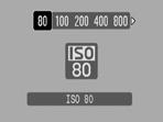 拍攝模式 調整 ISO 感光度 如果您想在使用高速快門時減少相機震動 避免影像模糊 或要在偏暗的環境中關閉閃光燈進行拍攝, 請提高 ISO 感光度 1 按下 ISO 鍵, 然後使用 或 鍵切換設定 在拍攝模式下, 只可以選擇或 選擇 ( 自動 ) 時, 相機會根據拍攝環境的亮度, 選擇最佳的感光度 在黑暗環境下拍攝