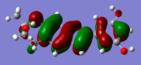 S2 of S21... MO86: HOMO π of 2-benzylbenzofuran. MO87: LUMO π* of 2-benzylbenzofuran.