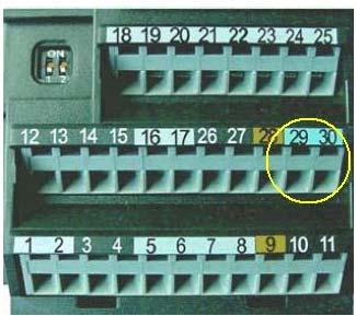 表 4:MM440 端子定义 图 1: MM440 接线端子因为 MM 440 通信口是端子连接, 所以