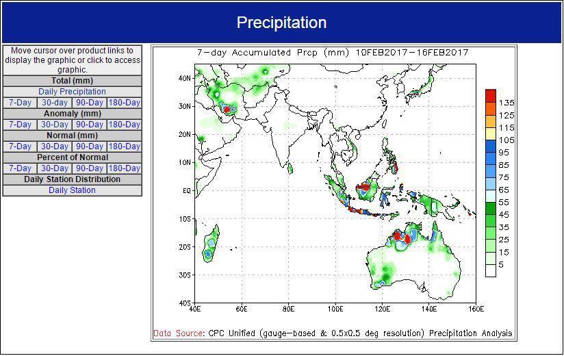 图表 16 主产国天气状况 主产区天气状况 : 东南亚主产国基本都进入停割期, 只有印尼处在开割期, 但未来 7