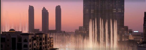 杜拜音樂噴泉 Dubai Fountain: 全球最大的音樂噴泉表演 ; 顧名思義, 音樂是一個不可缺少的重要部分, 因為每一段表演都搭配不同的歌曲做伴奏, 隨著音樂的節奏, 利用五光十色的燈光效果, 水花會呈現高低起伏的波動, 舞動出不同凡響的音樂饗宴 再美的行程終有結束的時候, 心底深處卻已留下永遠的美痕, 滿載而歸, 踏上歸途!