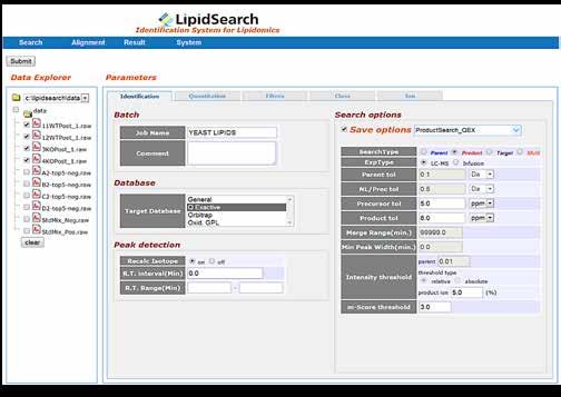 Scientific TM LipidSearch TM 软件提供