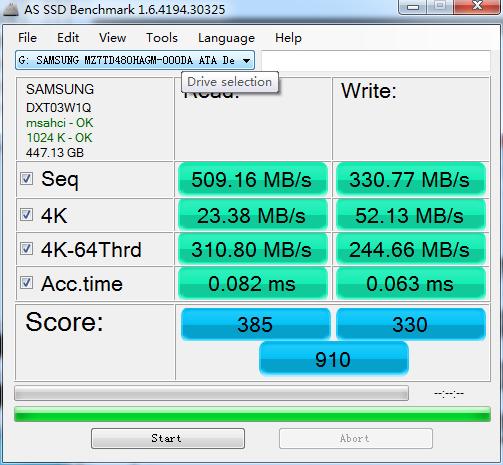 4.3 AS SSD Benchmark 数据传输测试 AS SSD