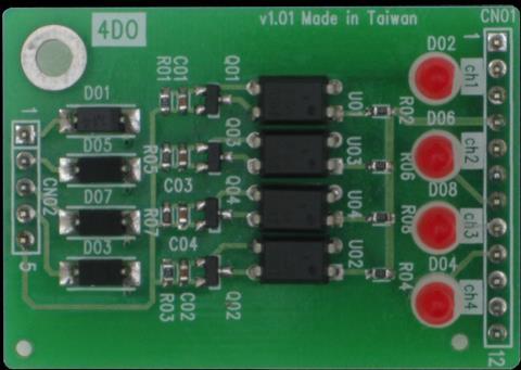 DO 模組 A (ModIO-DO) 數位輸出控制 (open collector output) 數量 :4 組信號種類 : 開集電路 (Open Collector) 負載容量 :5~30