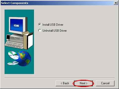 B-2 Appendix B Step 5: Please select Install USB Driver, and click