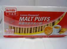 13 No Frills Lemon Flavoured Malt Puffs 特惠牌檸檬味麥芽夾心餅