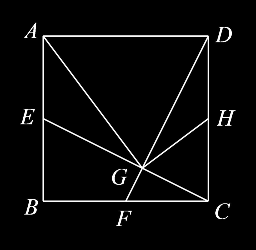 .3\angle CHG=DAG.4HG=\frac{1}{2}AD. 其中 A. 1 个 B. 2 个 C. 3 个 D.
