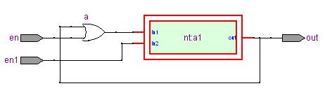 在 RTL Viewer 裡的方塊圖 : 進行 Quartus Gate Level simulation, 如下 : Testbench: `timescale 1ns / 1ns module tb; reg en,en1,en2,en3; reg [3:0]sw;